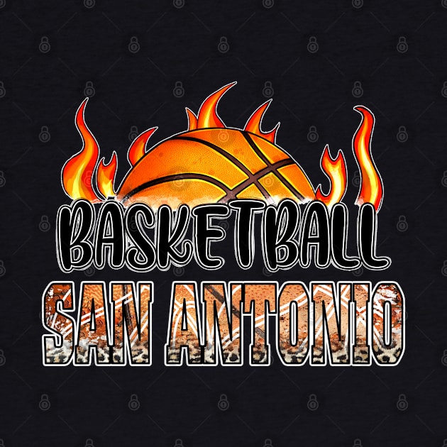 Classic Basketball Design San Antonio Personalized Proud Name by Frozen Jack monster